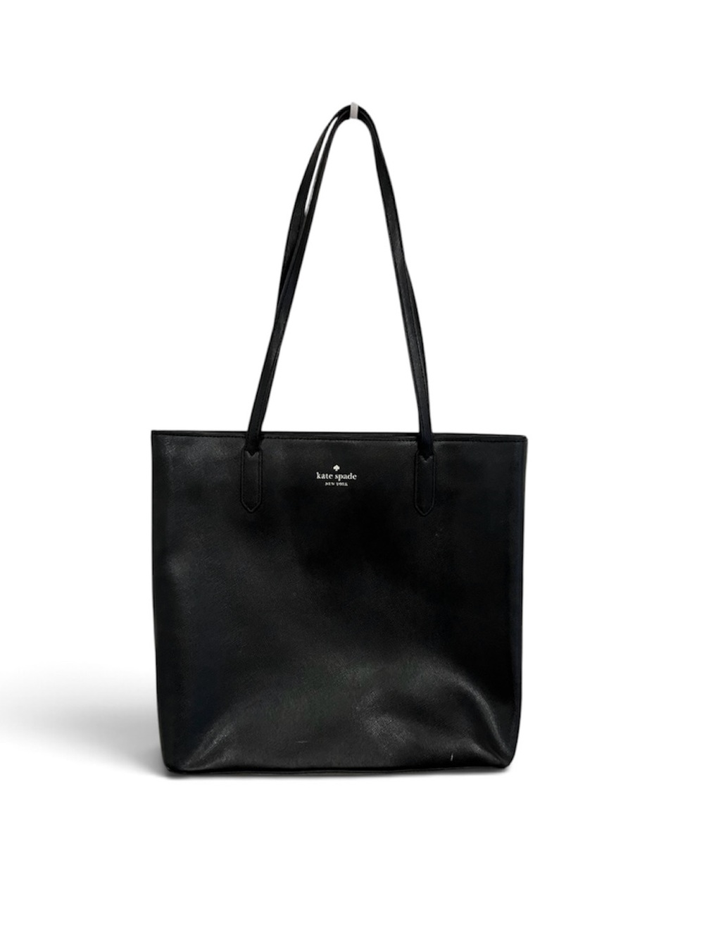kate spade Black Leather Slim-Strap Tote